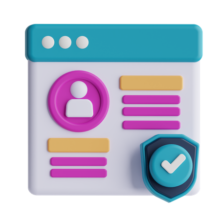 Secure Account 3D Icon