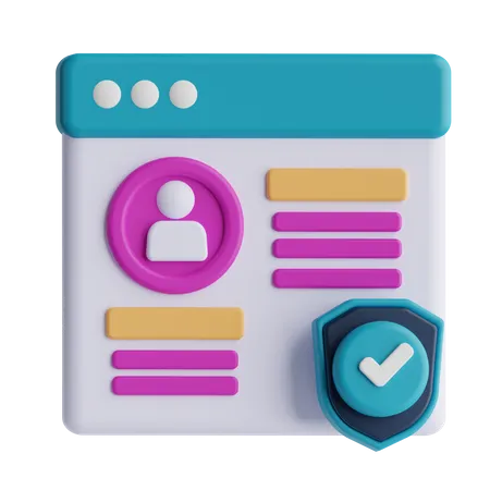 Secure Account 3D Icon