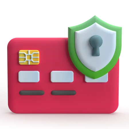 Secure Atm Card  3D Icon