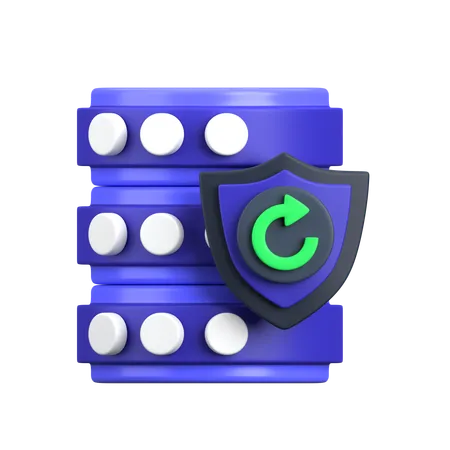 Secure Backup  3D Icon