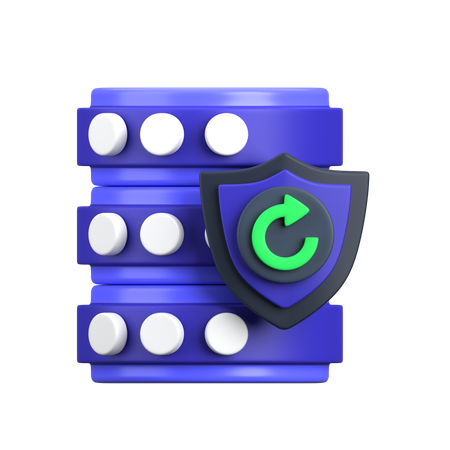 Secure Backup  3D Icon