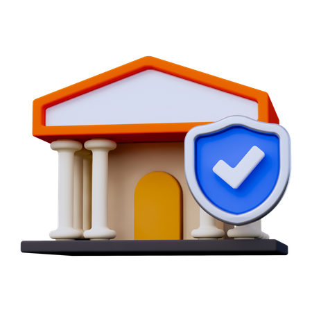 Secure Bank  3D Icon