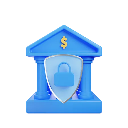 Secure Bank  3D Icon