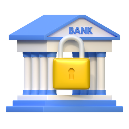 Secure Bank  3D Icon