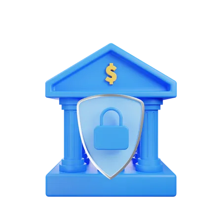 Secure Bank 3D Icon