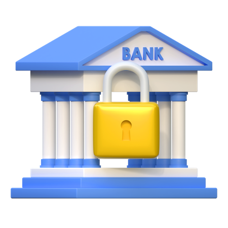 Secure Bank  3D Icon