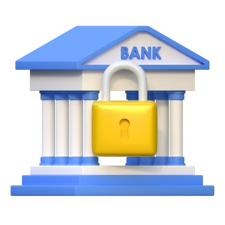 Secure Bank Account Finance Icon 3 D Illustration 3D Icon