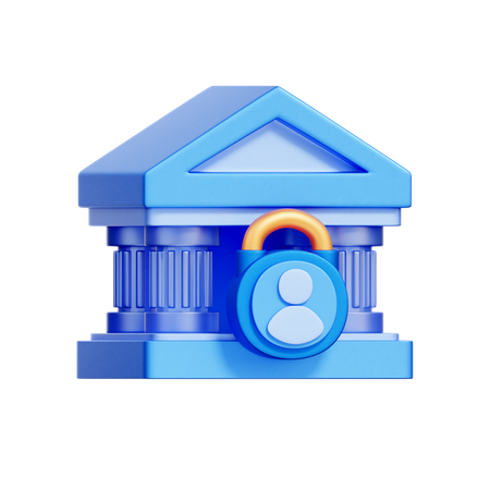Secure Bank Account  3D Icon