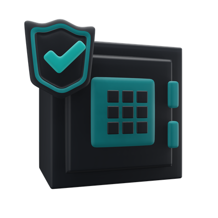 Secure Bank Locker  3D Icon