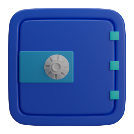 Secure Bank Locker  3D Illustration