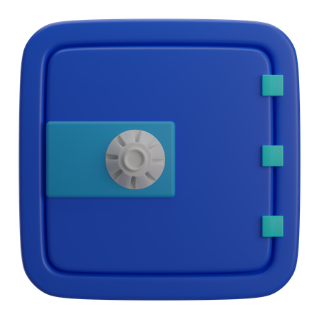 Secure Bank Locker 3D Illustration