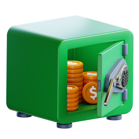 Secure Bank Vault  3D Icon