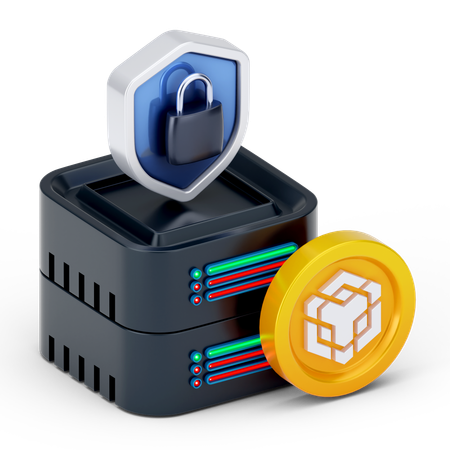 Secure Binance Server  3D Icon