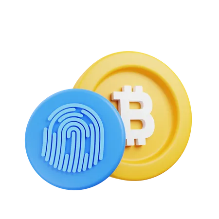 Secure Bitcoin  3D Illustration