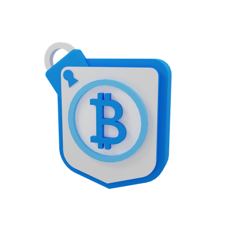 Secure Bitcoin  3D Illustration