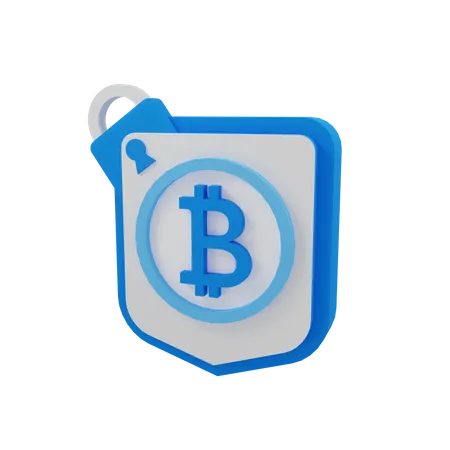 Secure Bitcoin  3D Illustration