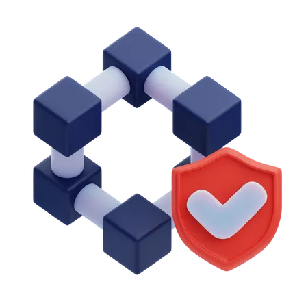 Secure Blockchain  3D Icon