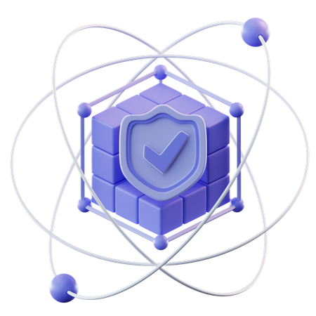 Secure Blockchain  3D Icon