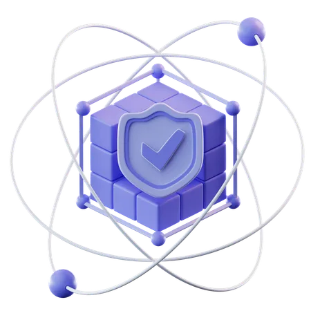 Secure Blockchain  3D Icon