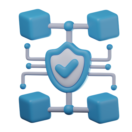 Secure Blockchain  3D Icon