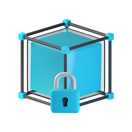 Secure Blockchain  3D Icon
