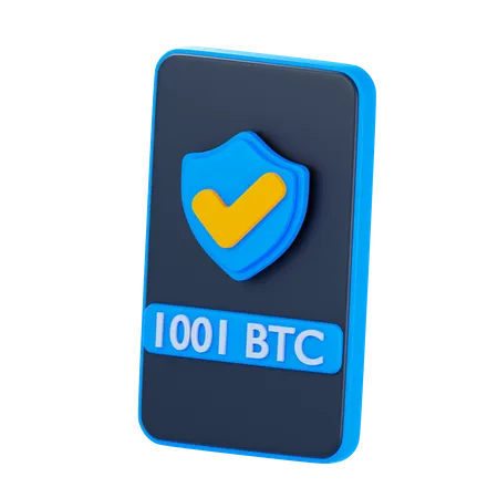 Secure Blockchain 3D Icon