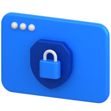 3 D Icon Of Safe Browser 3D Icon