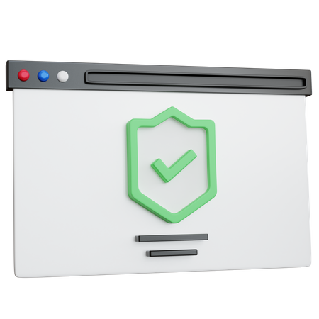 Secure Browser  3D Icon