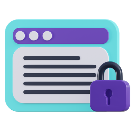 Secure Browser  3D Icon