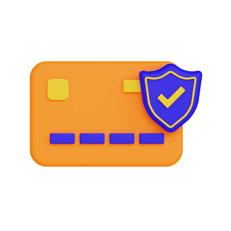 Secure Card 3D Illustration