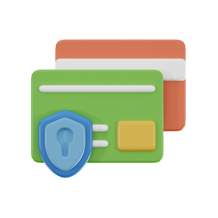 Secure Card  3D Icon