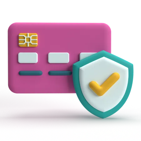 Secure Card  3D Icon