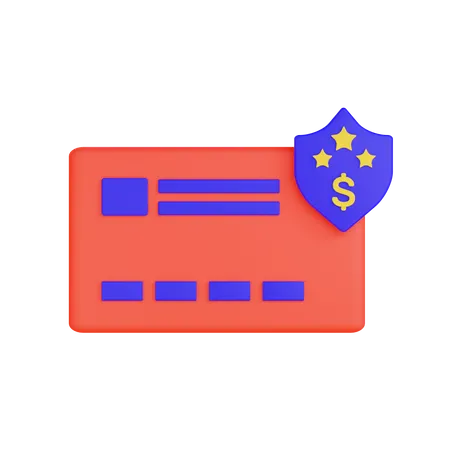 Secure Card  3D Illustration