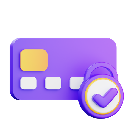 Secure Card  3D Icon
