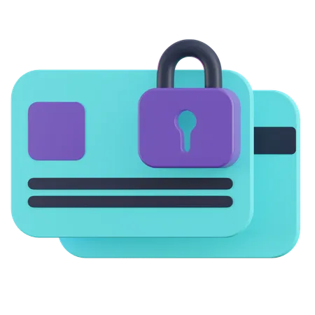 Secure Card Bank  3D Icon