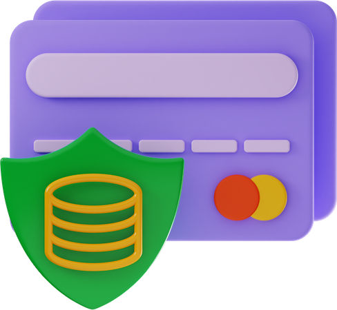 Secure Card Database  3D Icon