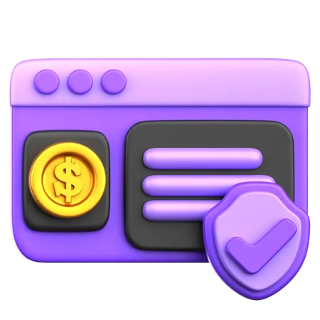 Secure card payment  3D Icon