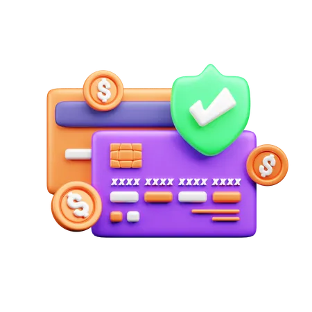 Secure card payment  3D Icon