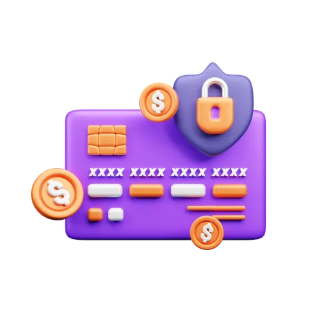 Secure card payment  3D Icon