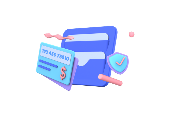 Secure Card Payment  3D Icon