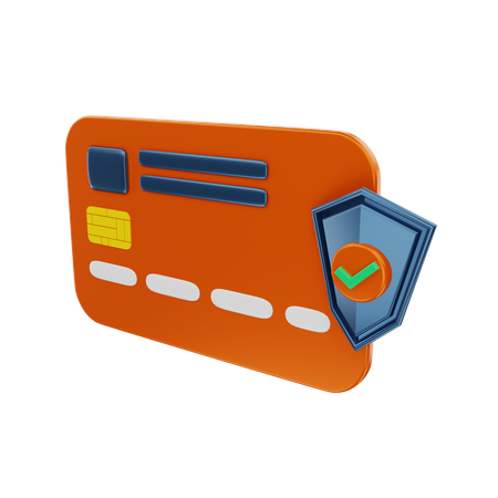 Secure Card Payment  3D Illustration