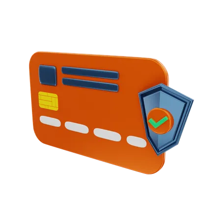 Secure Card Payment  3D Illustration