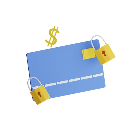 Secure Card Payment  3D Illustration