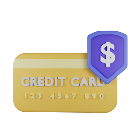 Secure Card Payment  3D Illustration