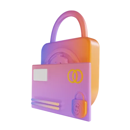 3 D Illustration Colorful Credit Card Security 3D Illustration