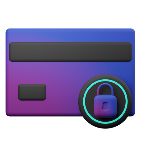 Secure Card Payment 3D Illustration