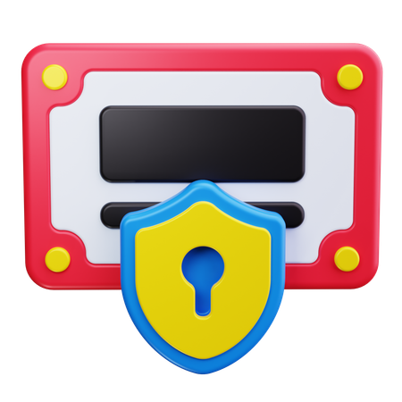 Secure Certificate  3D Icon