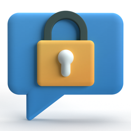 Secure Chat  3D Icon