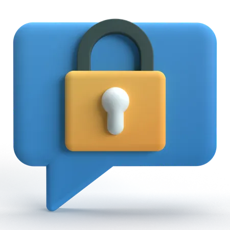 Secure Chat  3D Icon