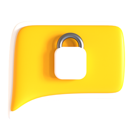 Secure Chat  3D Icon
